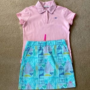 Vineyard Vines size 8  Beautiful shirt and skirt